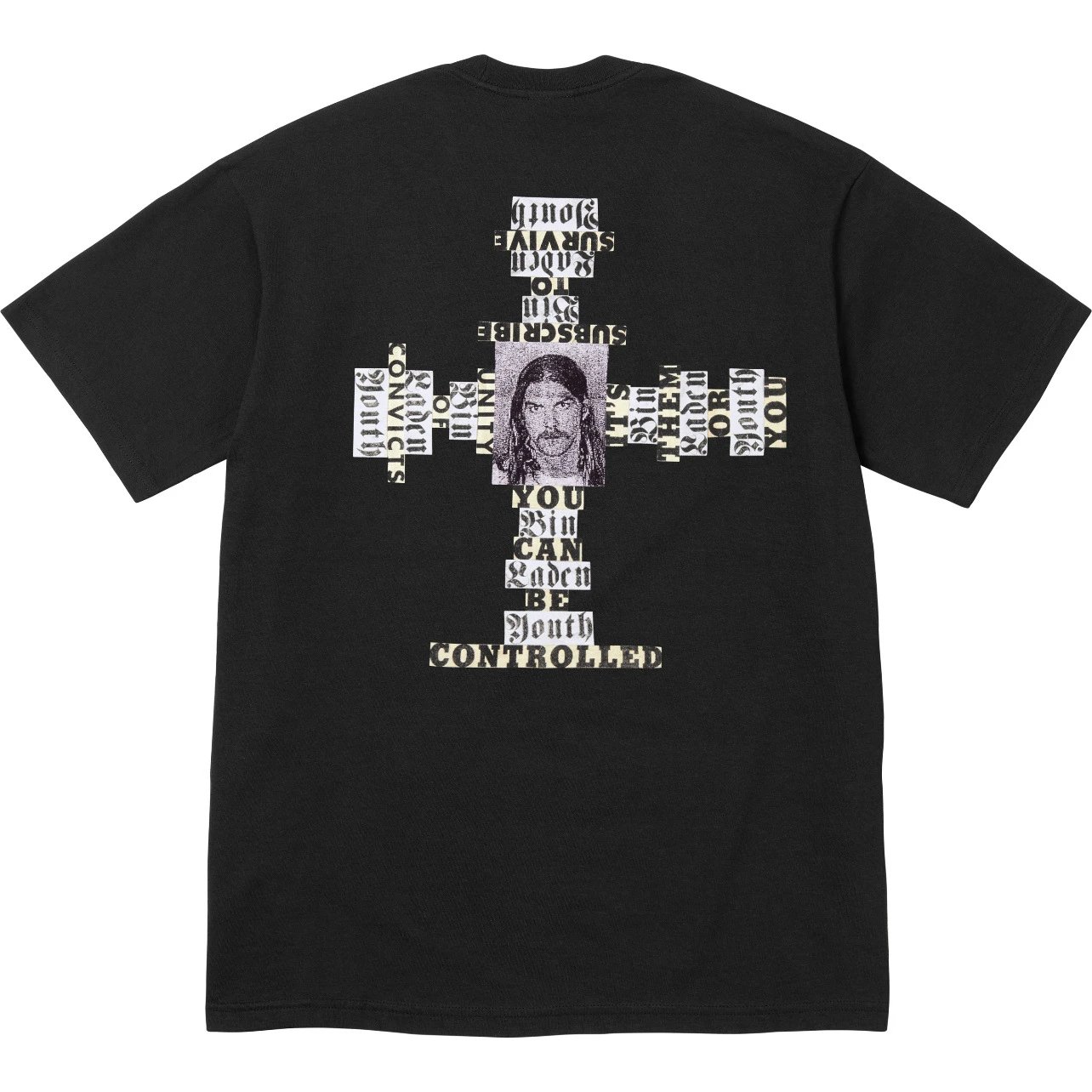 Supreme T-Shirts Sheep Print — Supreme FW25 crew-neck, comfortable short-sleeve T-shirt with a character print on the back, unisex in black.