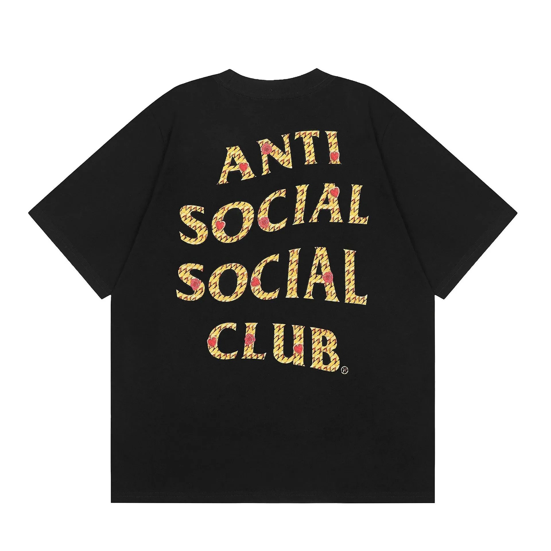 Anti Social Club T-Shirts Graphic Print — 2134 Black