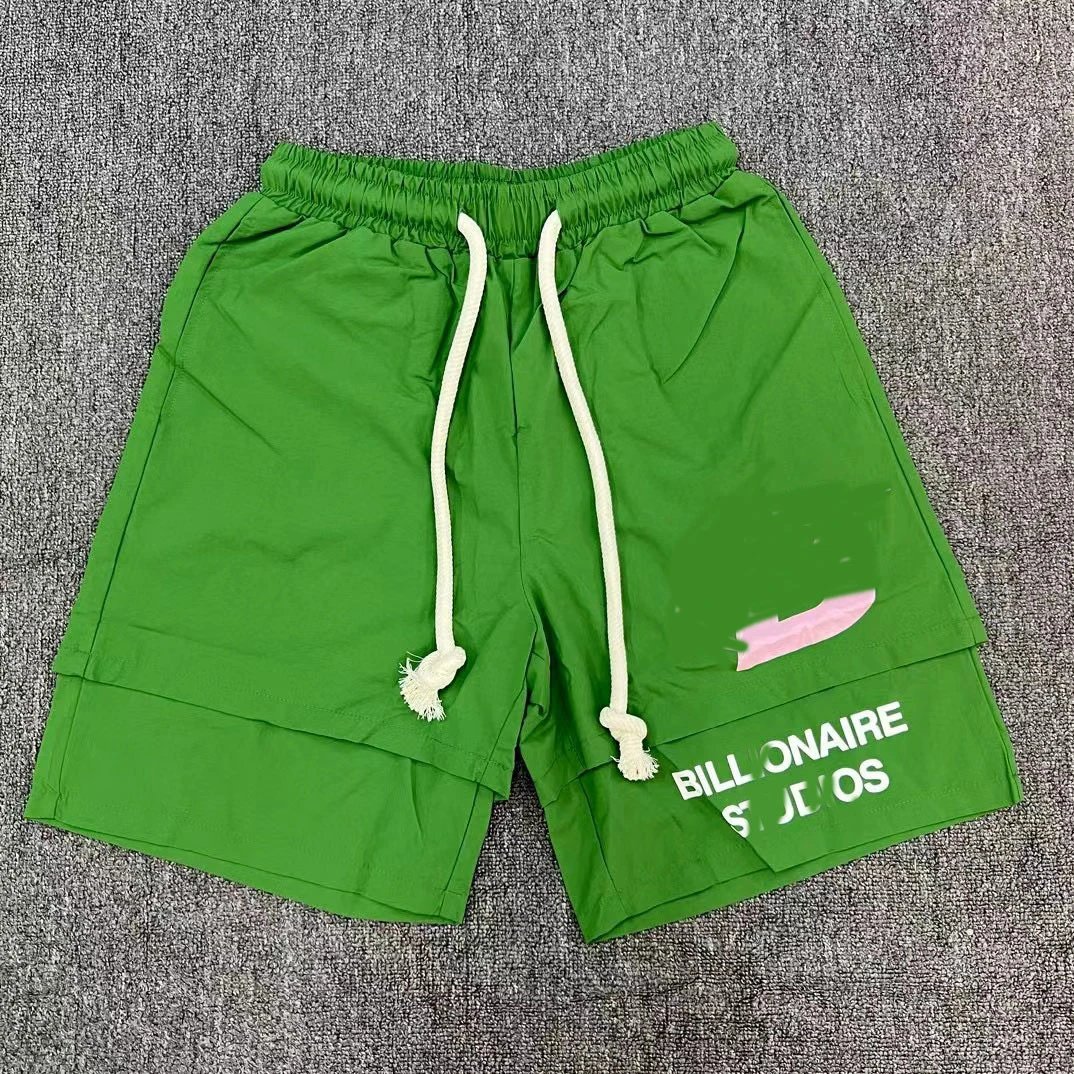 Billionaire Studios Shorts Drawstring Logo — green