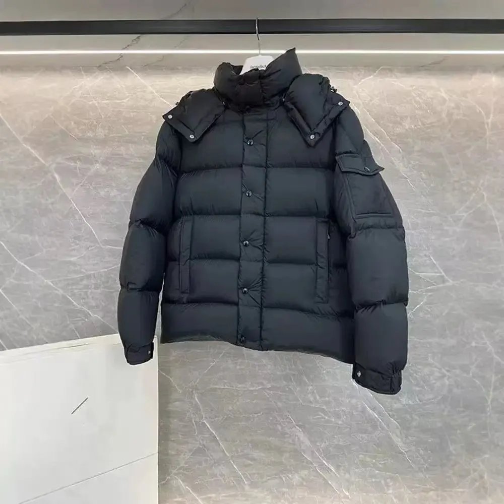 Moncler Mayfair Navy Button-Front Down Jacket - 28