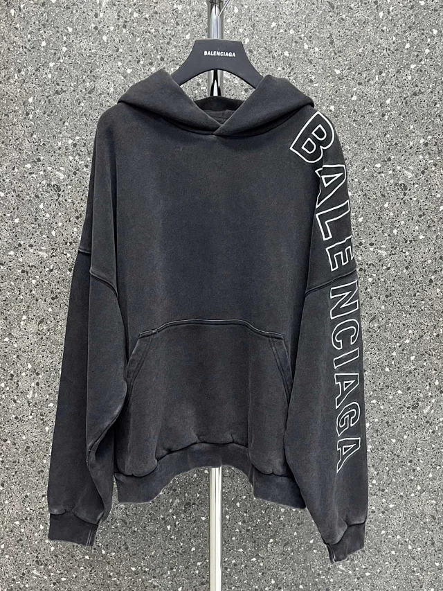 Balenciaga Logo Sleeve Hoodie