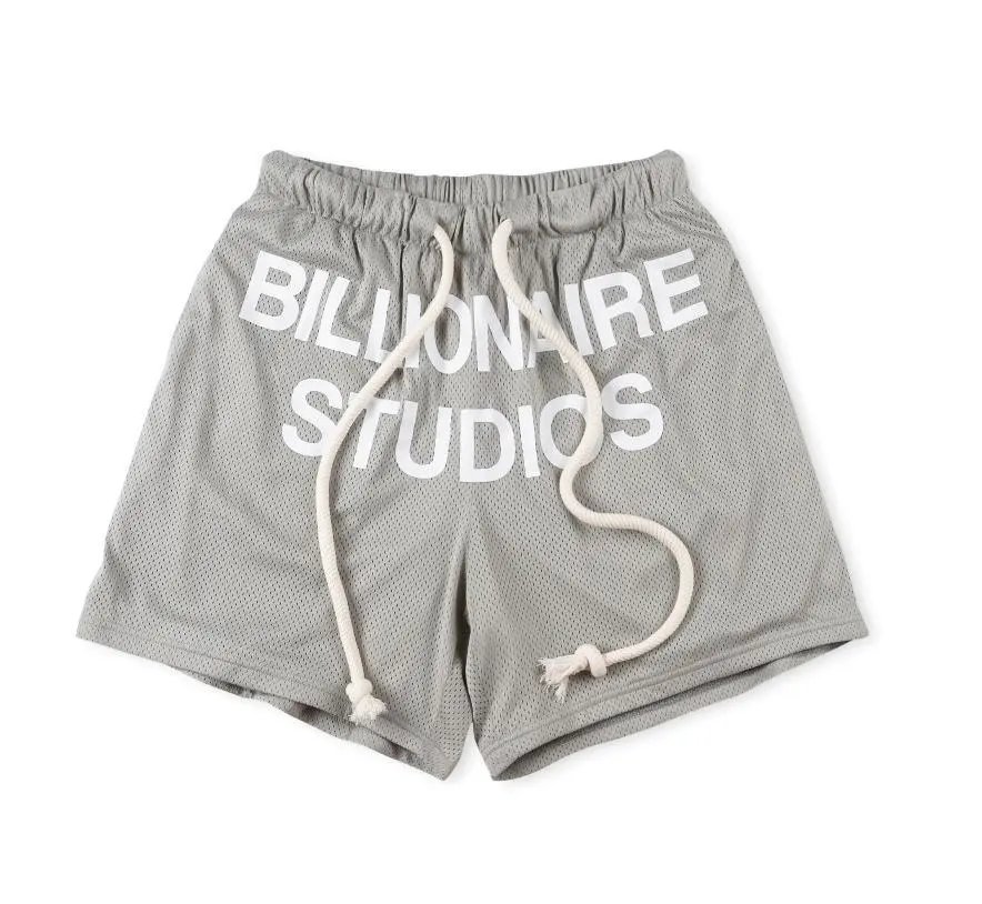 Billionaire Studios Shorts Drawstring Logo — Dark gray