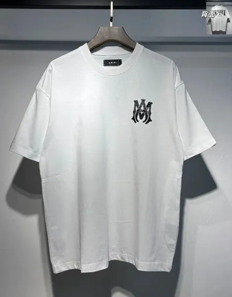Amiri Logo-Print Oversized T-Shirt White - 1