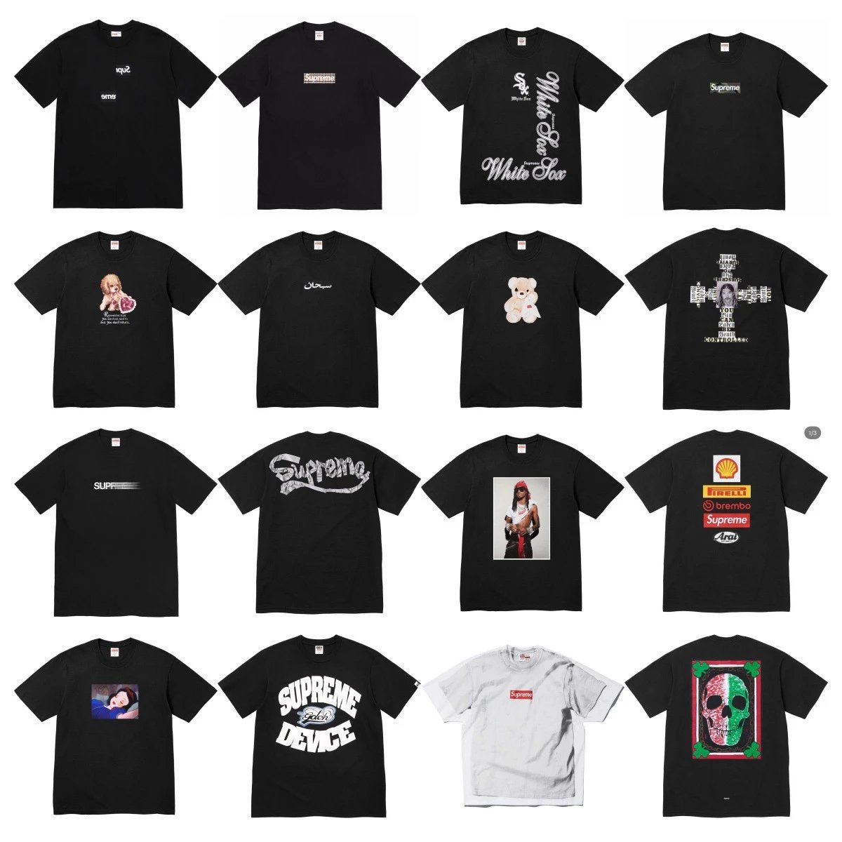 Supreme T-Shirts Sheep Print image 2