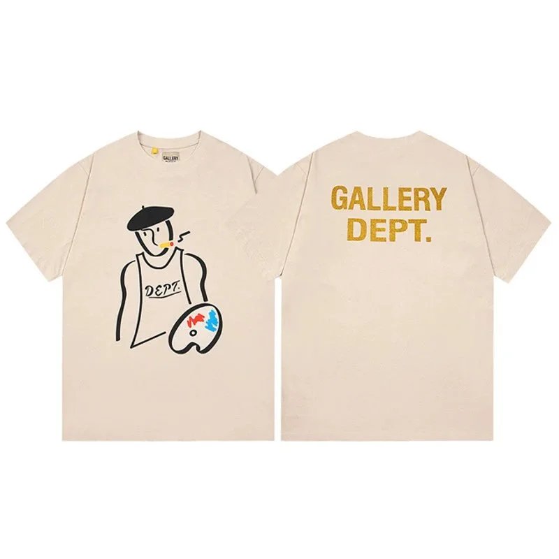 Gallery Dept. T-Shirts Graphic Print Short-Sleeve T-Shirt — G455 apricot color