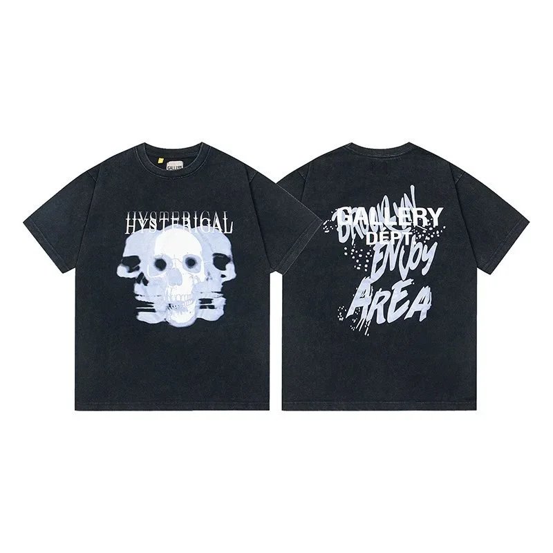 Gallery Dept. T-Shirts Graphic Print Short-Sleeve T-Shirt — G473 Washed Black