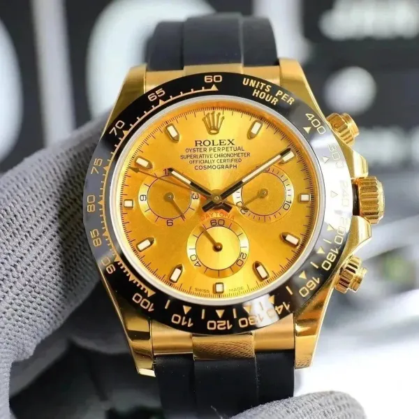 Rolex Daytona Gold Dial Chronograph Watch Watches - 1