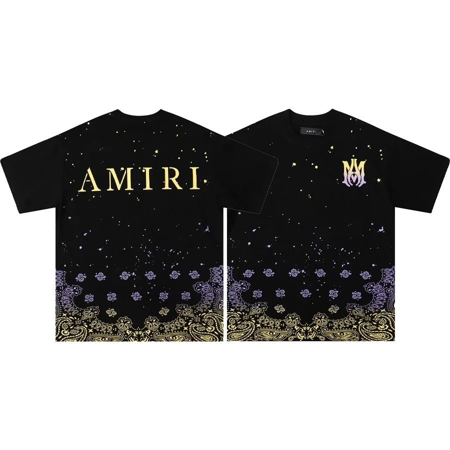 AMIRI T-Shirts Graphic Print T-Shirt — 671 Black Seal Purple