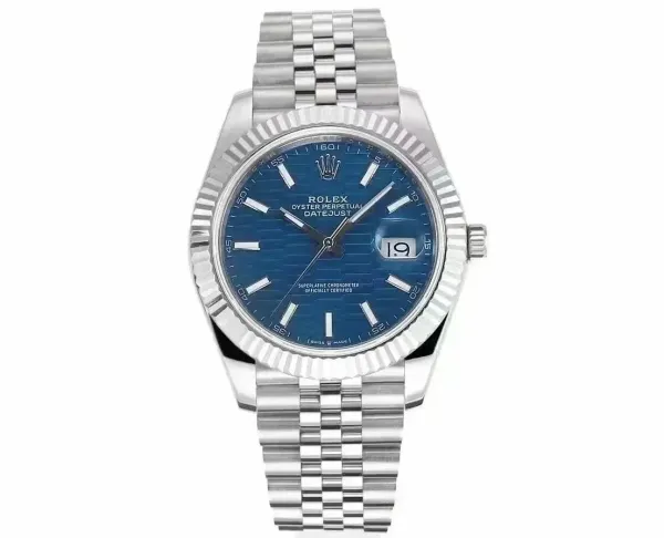 Rolex Oyster Perpetual Datejust Blue Dial Stainless Steel Watch Watches - 1