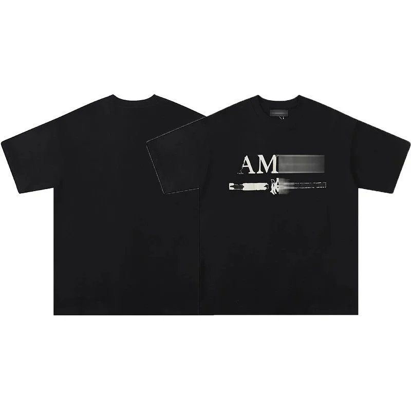 AMIRI T-Shirts Graphic Print T-Shirt — 654 Black [Letter Print]