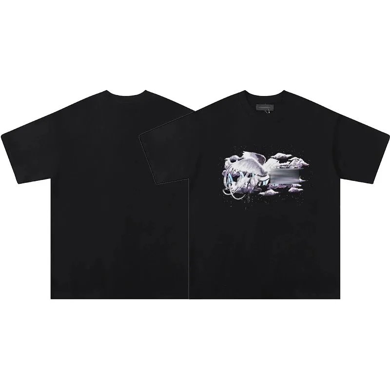 AMIRI T-Shirts Graphic Print T-Shirt — 660 Black [Seagull Print]