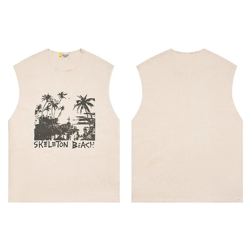 Gallery Dept. T-Shirts Graphic Print Short-Sleeve T-Shirt — G459 Apricot Color