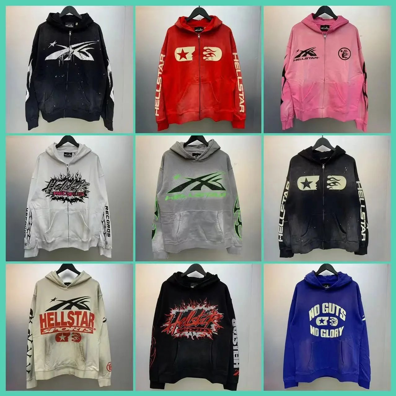Hellstar Zip-Up Hoodies [33 st