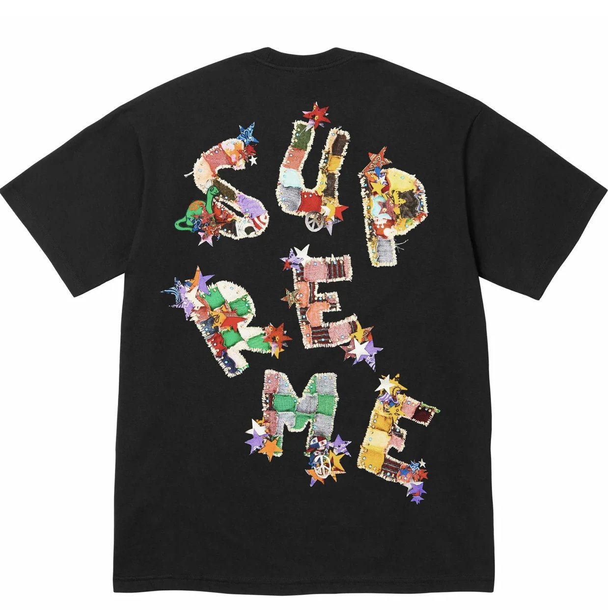 Supreme T-Shirts Sheep Print — Supreme SS 24 Letter Print Round Neck Short Sleeve American Trend T black shirt for men and women