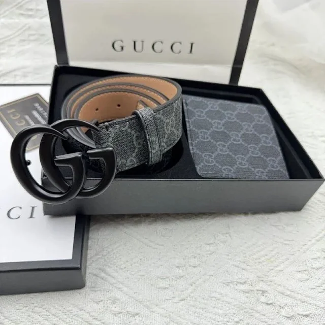 Gucci Belts GG monogram belt with Double G buckle product detail image 4
