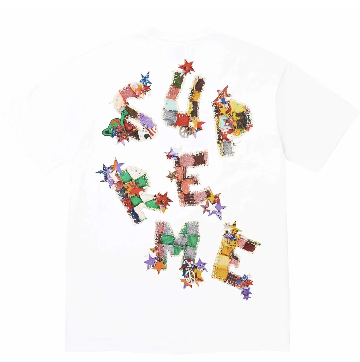 Supreme T-Shirts Sheep Print — Supreme SS 24 Letter Print Round Neck Short Sleeve American Trend T white shirt for men and women