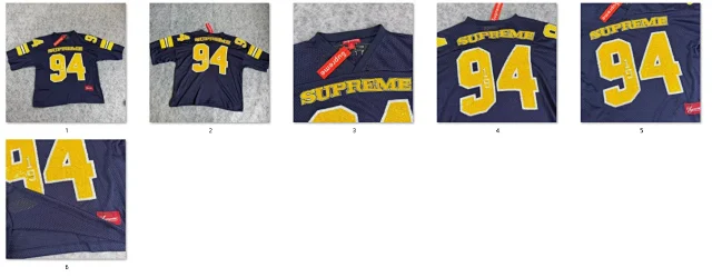 Supreme T-Shirts Mesh number graphic jersey-style T-shirt product detail image 17