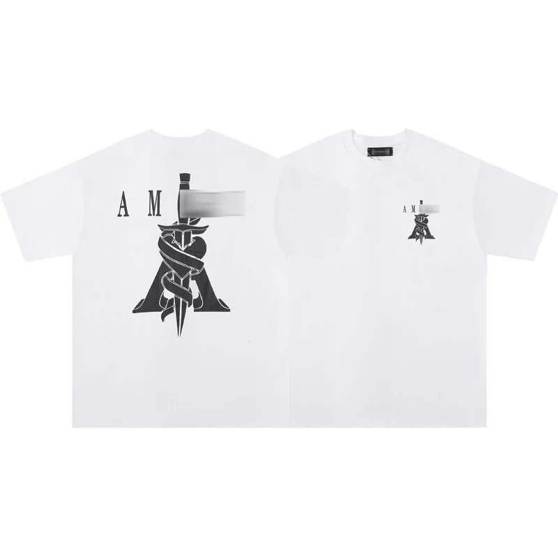 AMIRI T-Shirts Graphic Print T-Shirt — 667 White [Holy Sword Wrap]