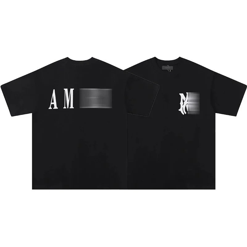 AMIRI T-Shirts Graphic Print T-Shirt — 653 Black [AM Letter Print]