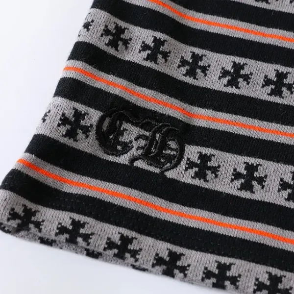GRA Patterned Long-Sleeve Polo Shirt Multicolor - 7
