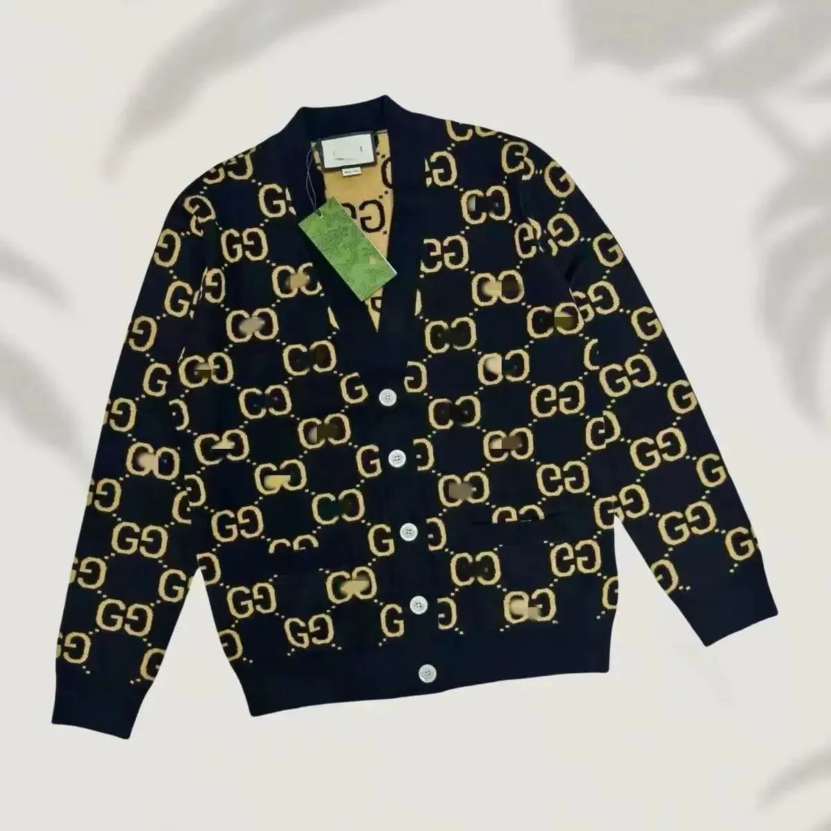 Gucci GG Monogram Knit Zip-Up Sweater - 27