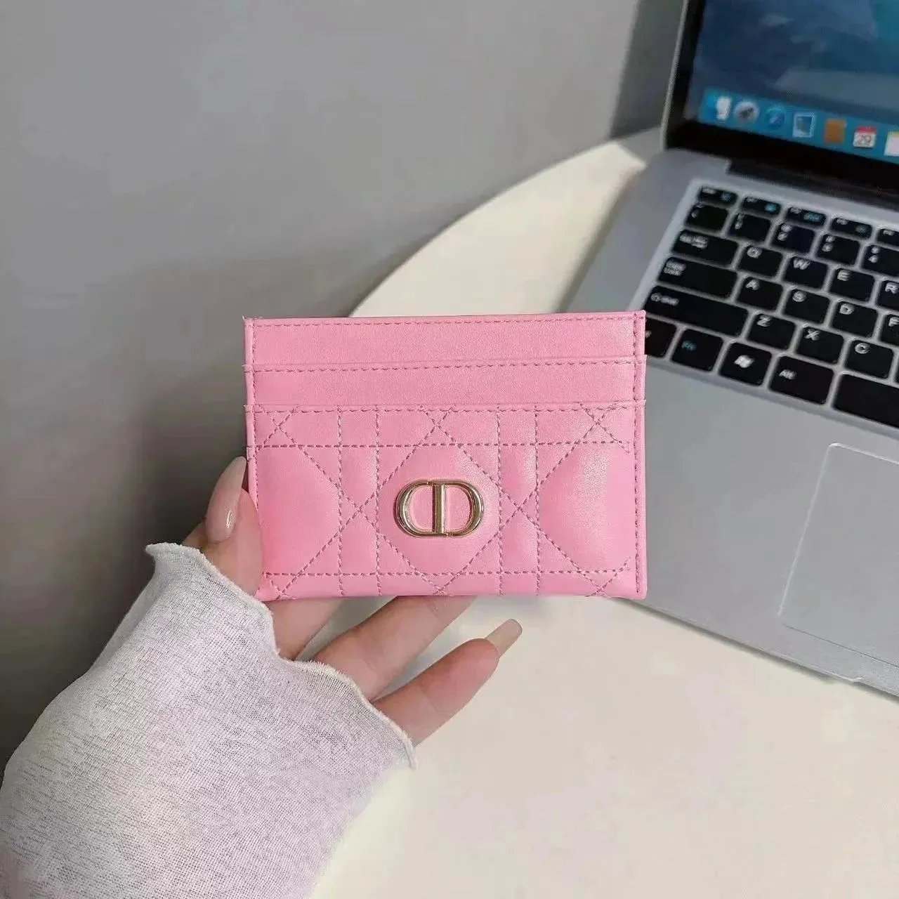Dior Diorama Card Holder Pink Wallet