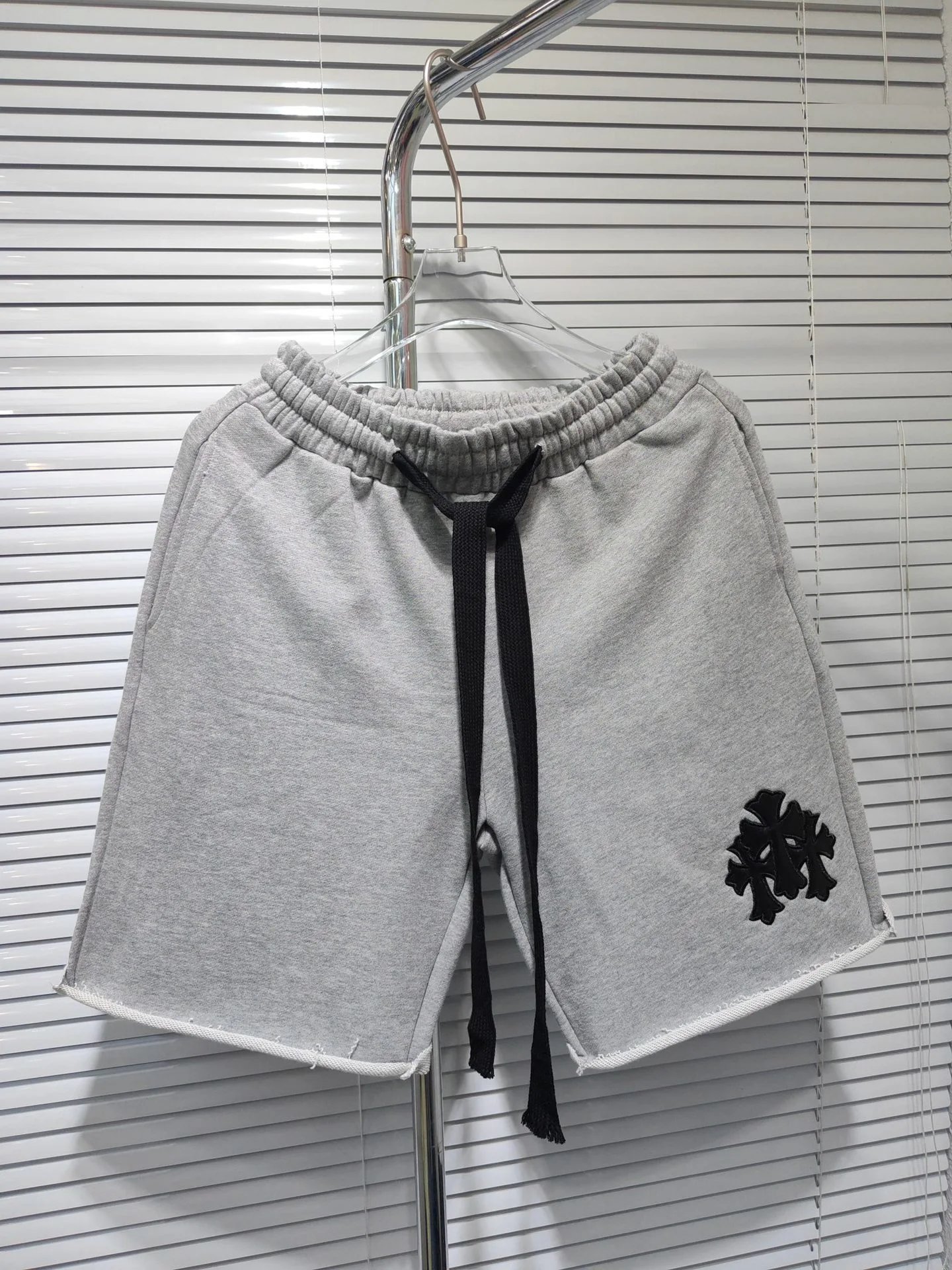 Chrome Hearts Triple Cross Embroidered Basketball Shorts Black - 6