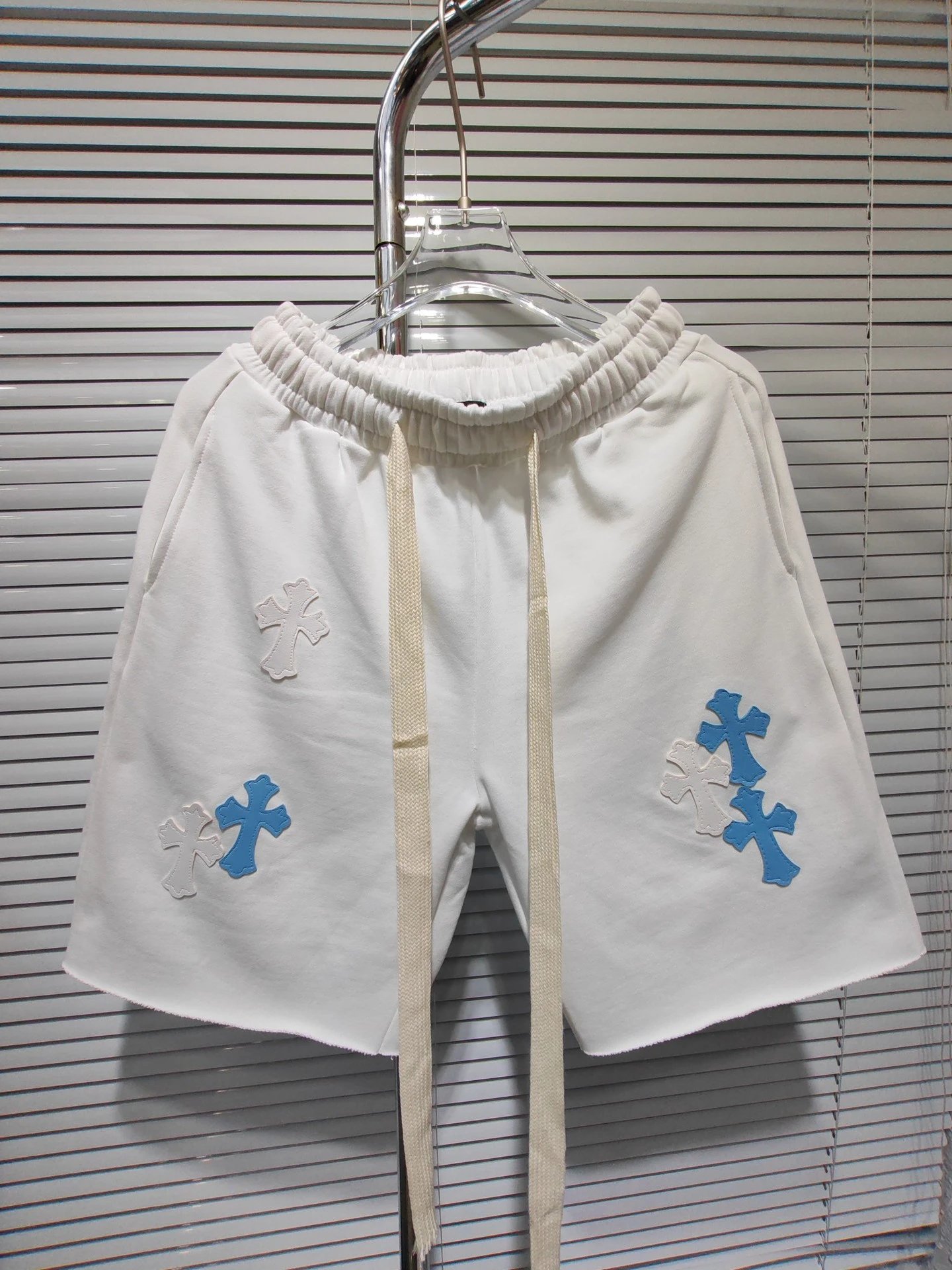 Chrome Hearts Triple Cross Embroidered Basketball Shorts Black - 7