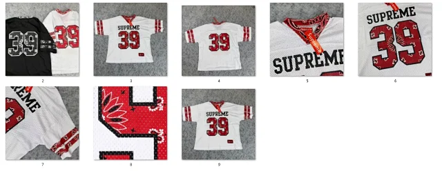 Supreme T-Shirts Mesh number graphic jersey-style T-shirt product detail image 5