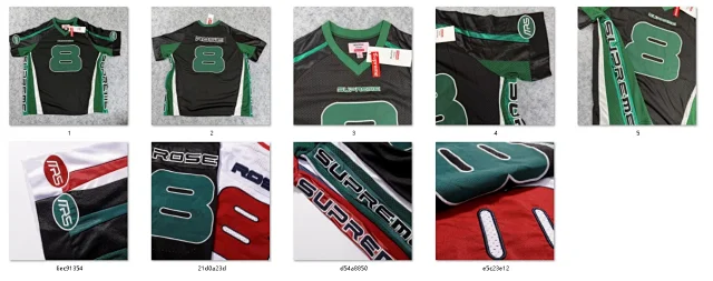 Supreme T-Shirts Mesh number graphic jersey-style T-shirt product detail image 12