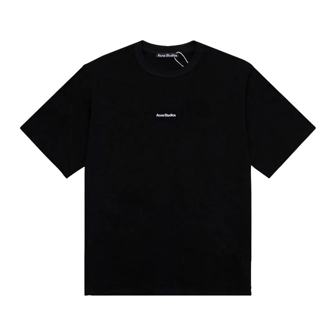 Acne Studios T-Shirts Crewneck Logo T-Shirt — Black Small Lettering
