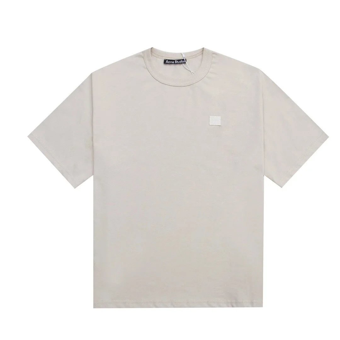 Acne Studios T-Shirts Crewneck Logo T-Shirt — Beige Small Square