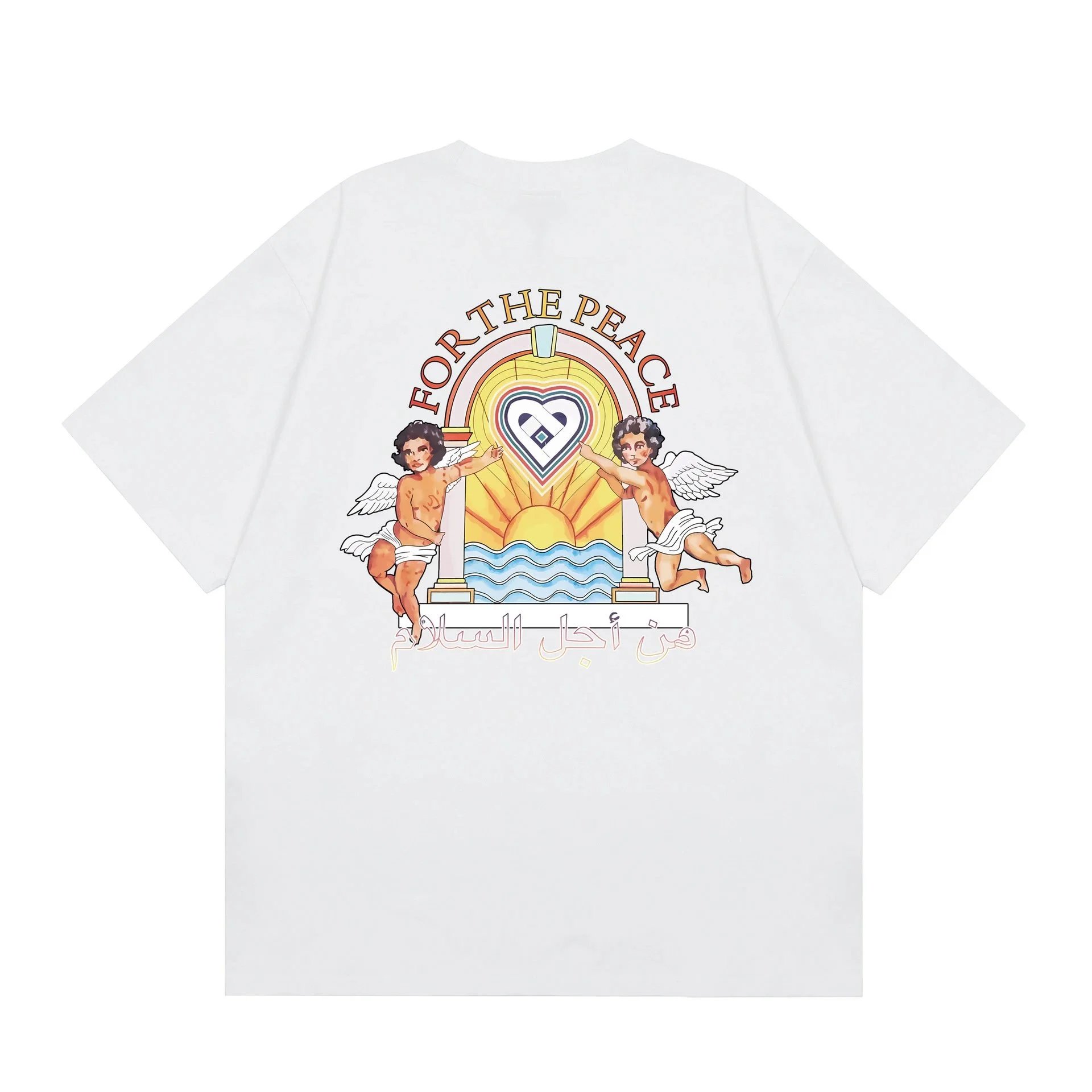 Casablanca T-Shirts Casa Sport Graphic — C34 White