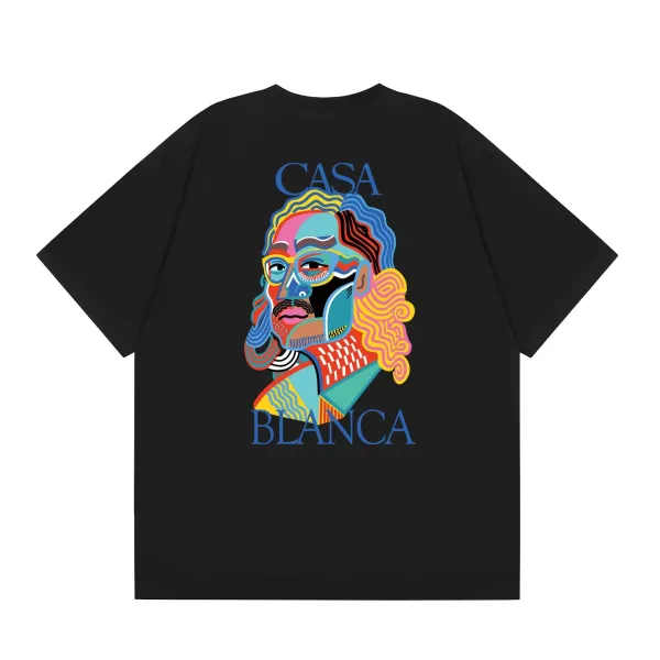 Casa Blanca x Artist Collaboration Graphic Print Black T-Shirt - 1