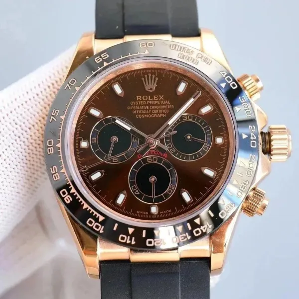 Rolex Daytona Everose Gold Chocolate Dial Chronograph Watch Watches - 1