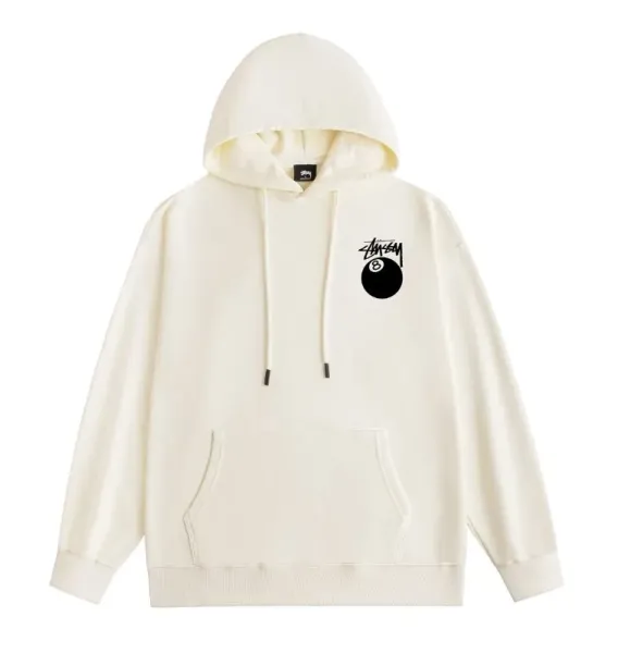 Stussy Peace Sign Logo Black Hoodie - 7