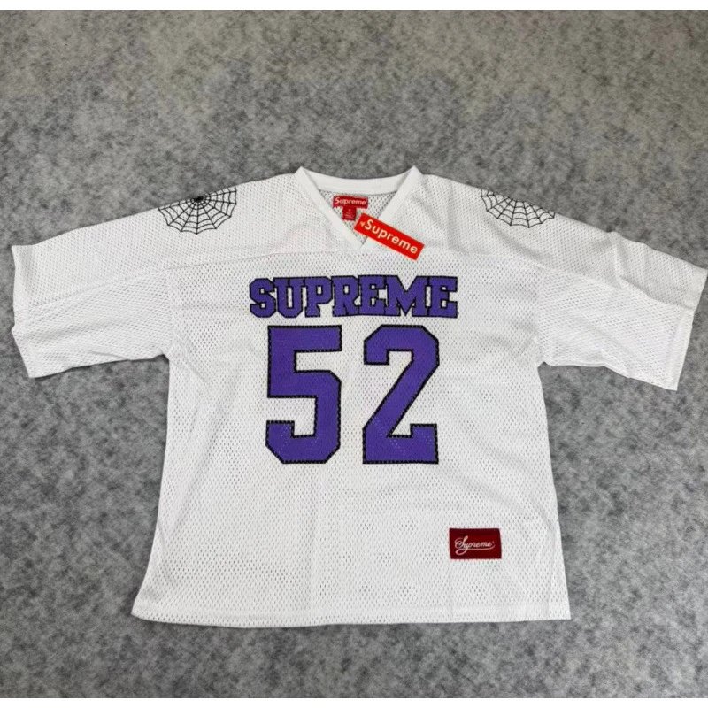 Supreme T-Shirts Mesh number graphic jersey-style T-shirt — S 13-white