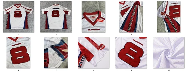 Supreme T-Shirts Mesh number graphic jersey-style T-shirt product detail image 11