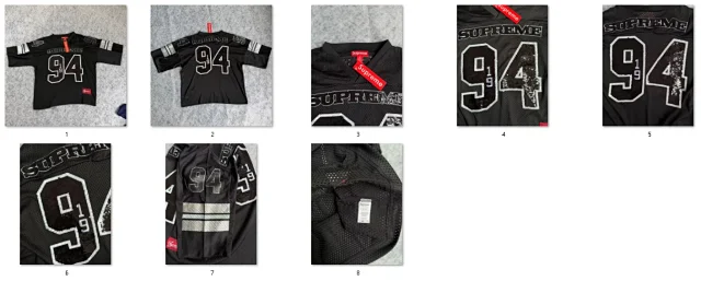 Supreme T-Shirts Mesh number graphic jersey-style T-shirt product detail image 16