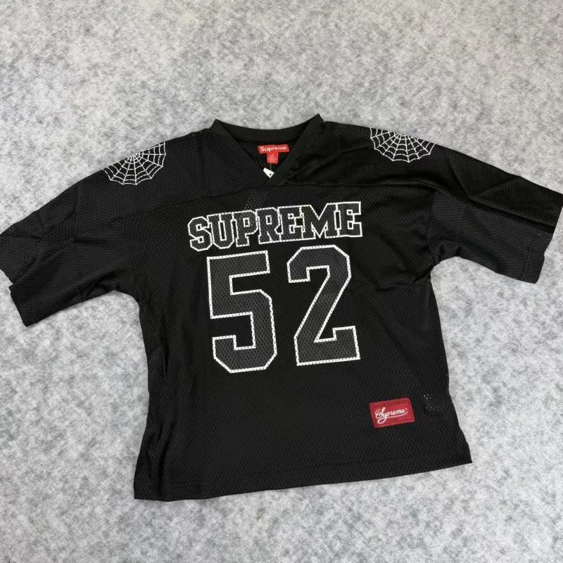 Supreme T-Shirts Mesh number graphic jersey-style T-shirt — S 13-Black