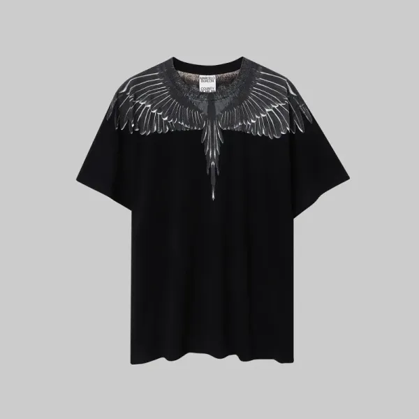 Marcelo Burlon County of Milan Wings Print Black T-Shirt - 1