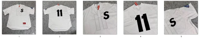 Supreme T-Shirts Mesh number graphic jersey-style T-shirt product detail image 14