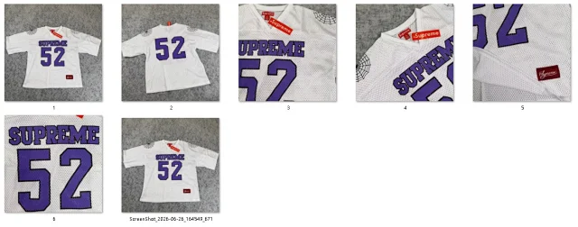 Supreme T-Shirts Mesh number graphic jersey-style T-shirt product detail image 18