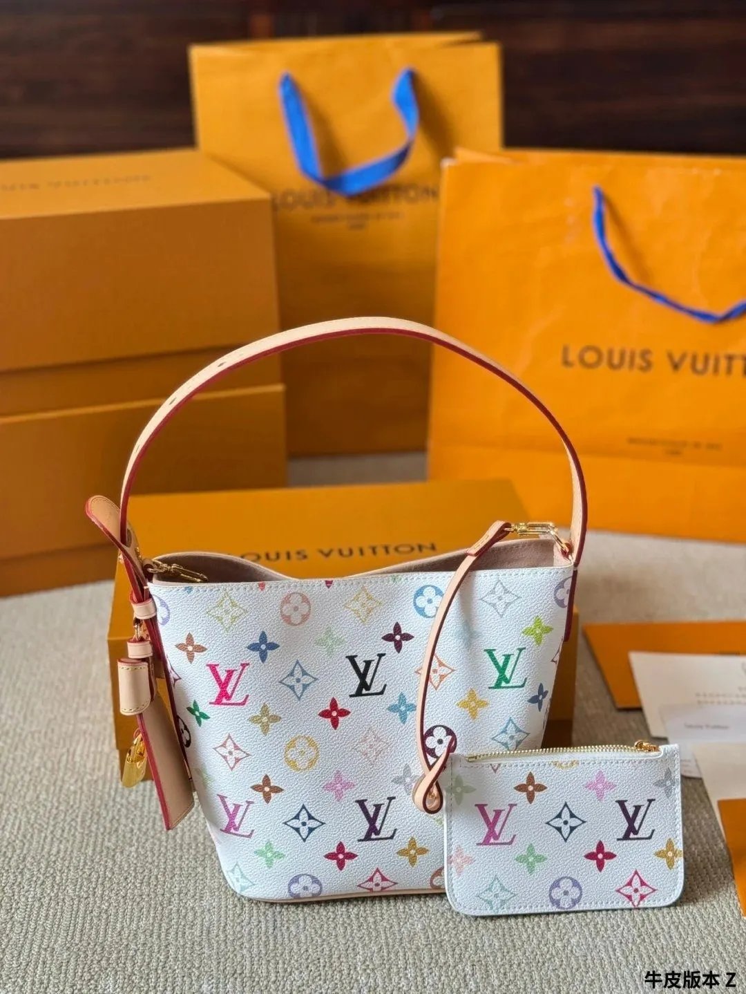 Louis Vuitton Multi-Color Monogram Neo Bucket Bag and Pouch Set