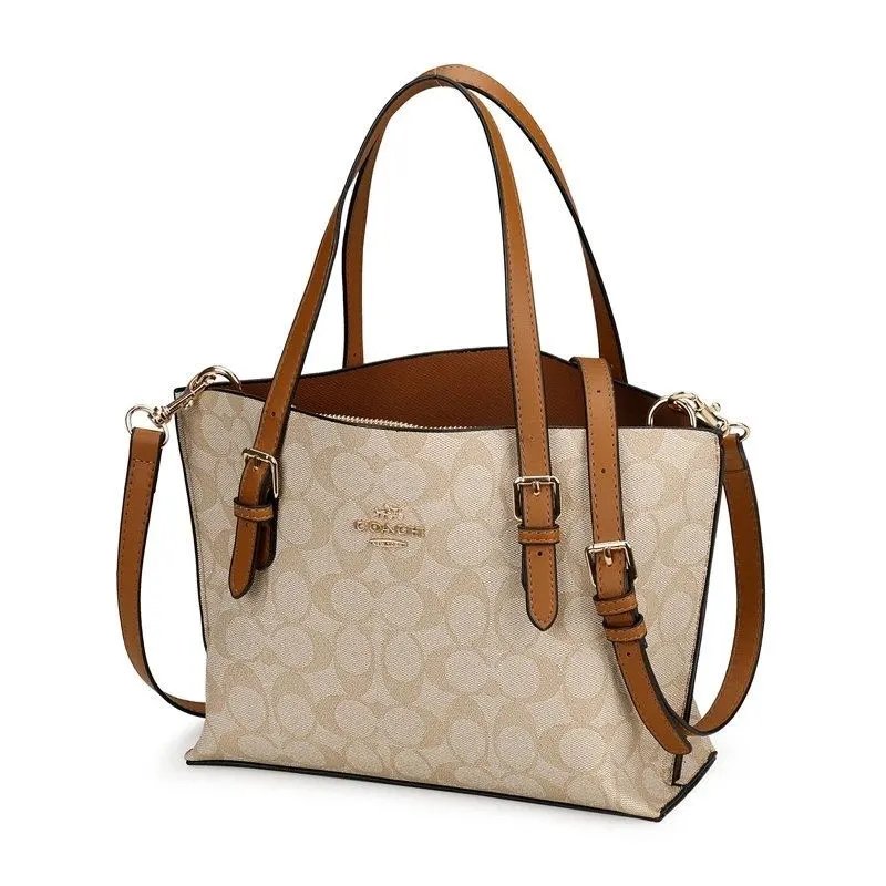 Coach Mini Mercer Tote Beige and Brown Handbag