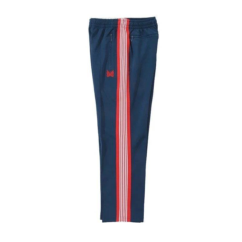Needles Trousers Track Pants with Butterfly Embroidery and Side Stripe — 9175