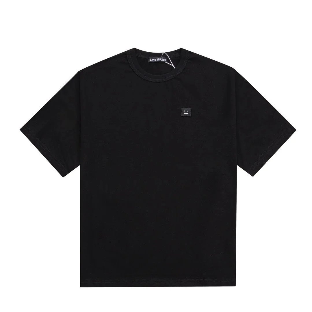 Acne Studios T-Shirts Crewneck Logo T-Shirt — Black Small Square