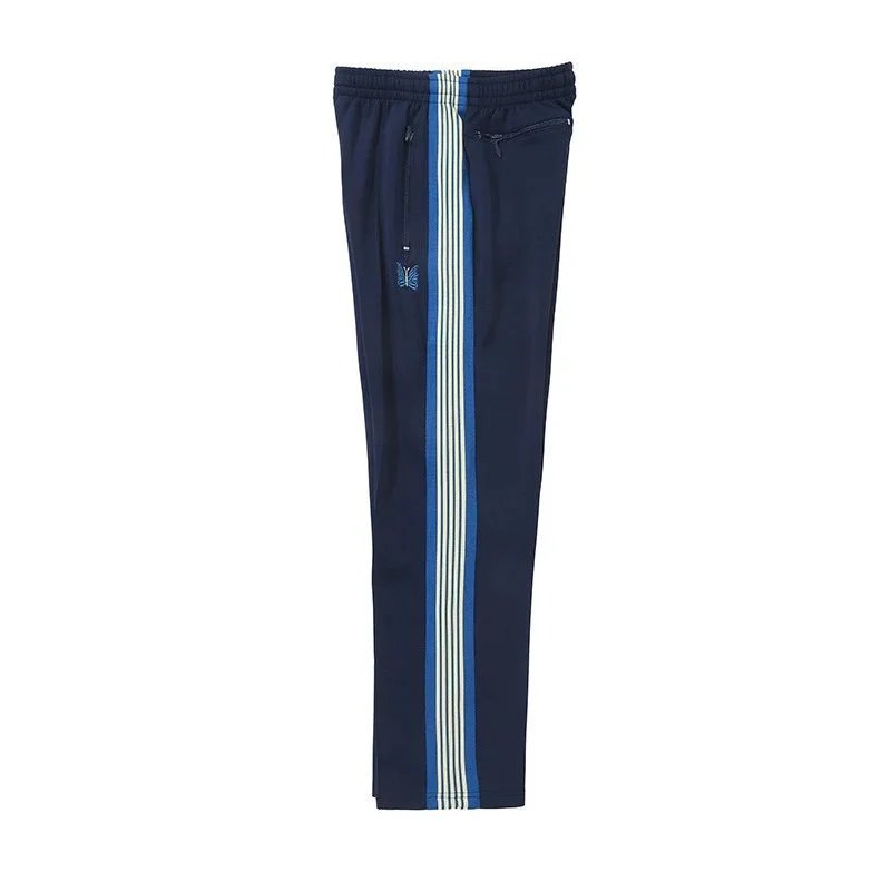 Needles Trousers Track Pants with Butterfly Embroidery and Side Stripe — 9171
