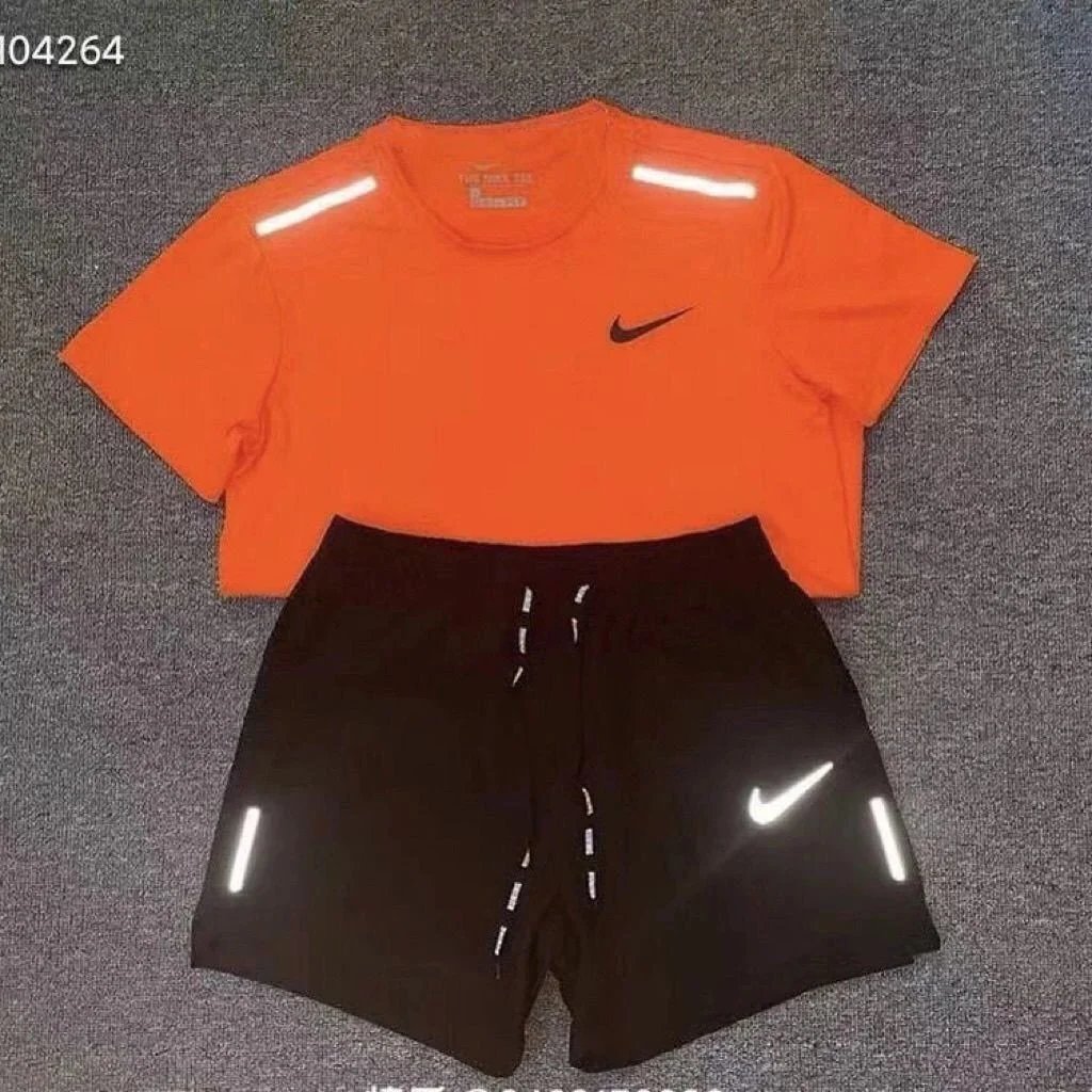 Nike Matching Sets Reflective short-sleeve T-shirt and shorts set — 21
