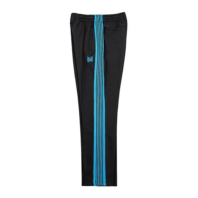 Needles Trousers Track Pants with Butterfly Embroidery and Side Stripe — 9142